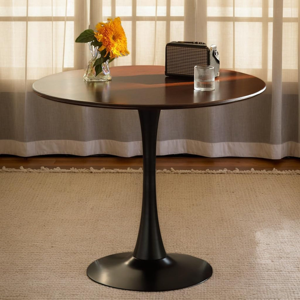 24" Round Cafe Table, Tulip Table for 2-3 Persons, Mid-Century Modern St...