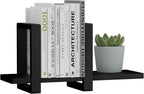 Adjustable Desktop Bookshelf, Retro Tabletop Bookshelf, Desk Shelf for Top of Desk in Living Room, Home, Office, Perfect for Magazine, Books, Cookbooks, No Tools Required to Assemble (Black)