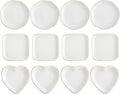 Shappy 12 Pcs Ceramic Jewelry Tray 4.5 in Ring Dish Bulk Decorative Trinket Dish for Bridal Shower Weddings Birthdays Gifts