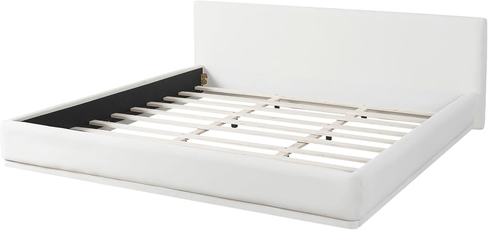 King Size Upholstered Bed Frame with Headboard, Modern Platform Bed with Soft...