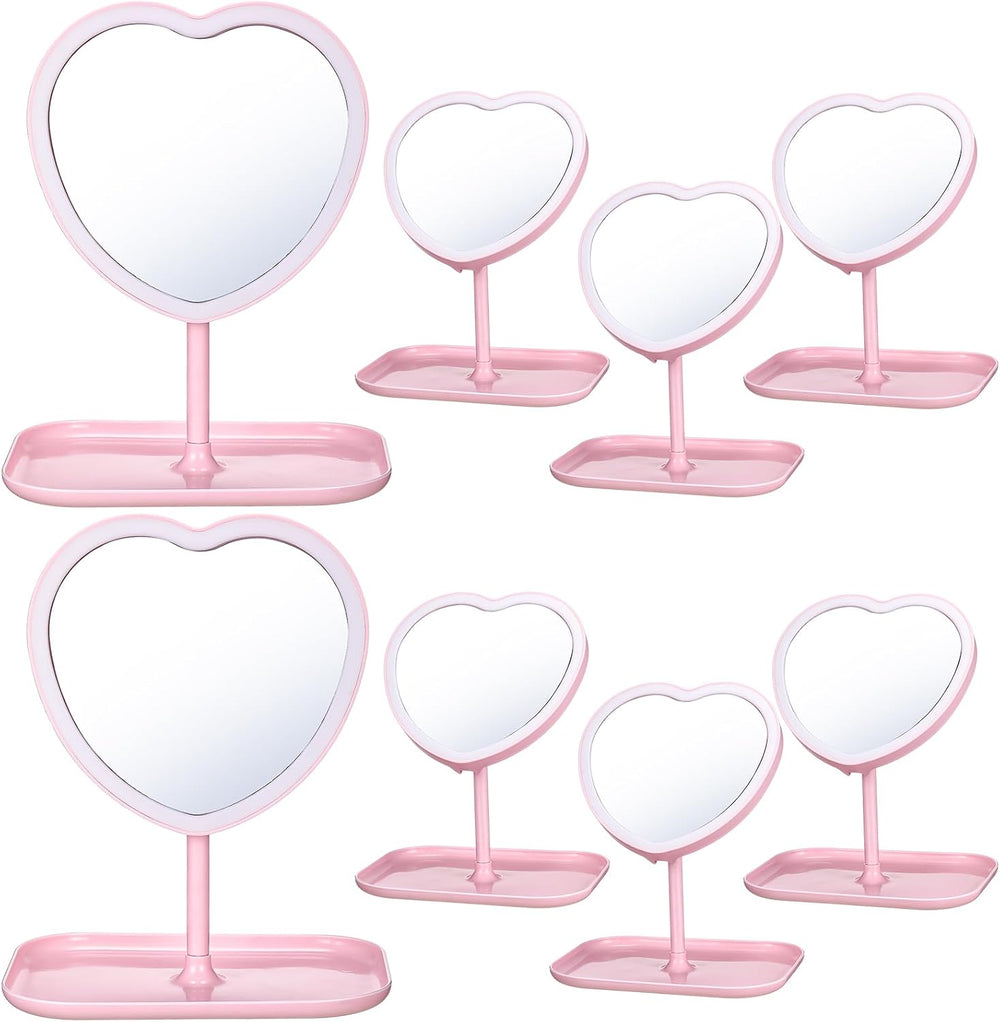8 Pcs Heart Mirror Spa Party Favors for Girls Sleepover