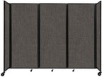 Versare Room Divider 360 Portable Wall Partition | Folding Panels | Large Freestanding Divider | Locking Wheels | Temporary Room Separator