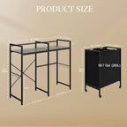 YITAHOME Kitchen Microwave Stand Bakers Rack with Shelf, 55" Large Kitchen Storage Shelf with Rolling Wheeled Storage Baskets/Hooks, Coffee Bar Table Station with Dining Room, Retro Brown