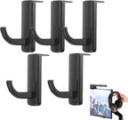 Angoily 20 Pcs Headphone Hook, Self Adhesive Plastic Computer Gaming Headset Hanger, Earphones Headset for PC Monitor Screen Edge, Desk Brackets Wall