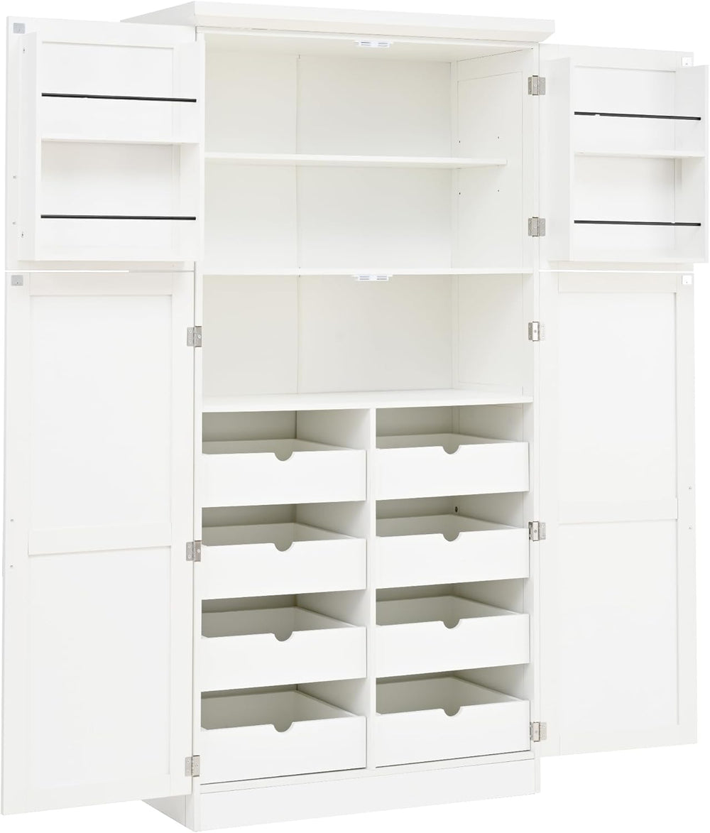LUMISOL Kitchen Pantry Cabinet, 70.9" Tall Cupboard Storage Cabinet with...
