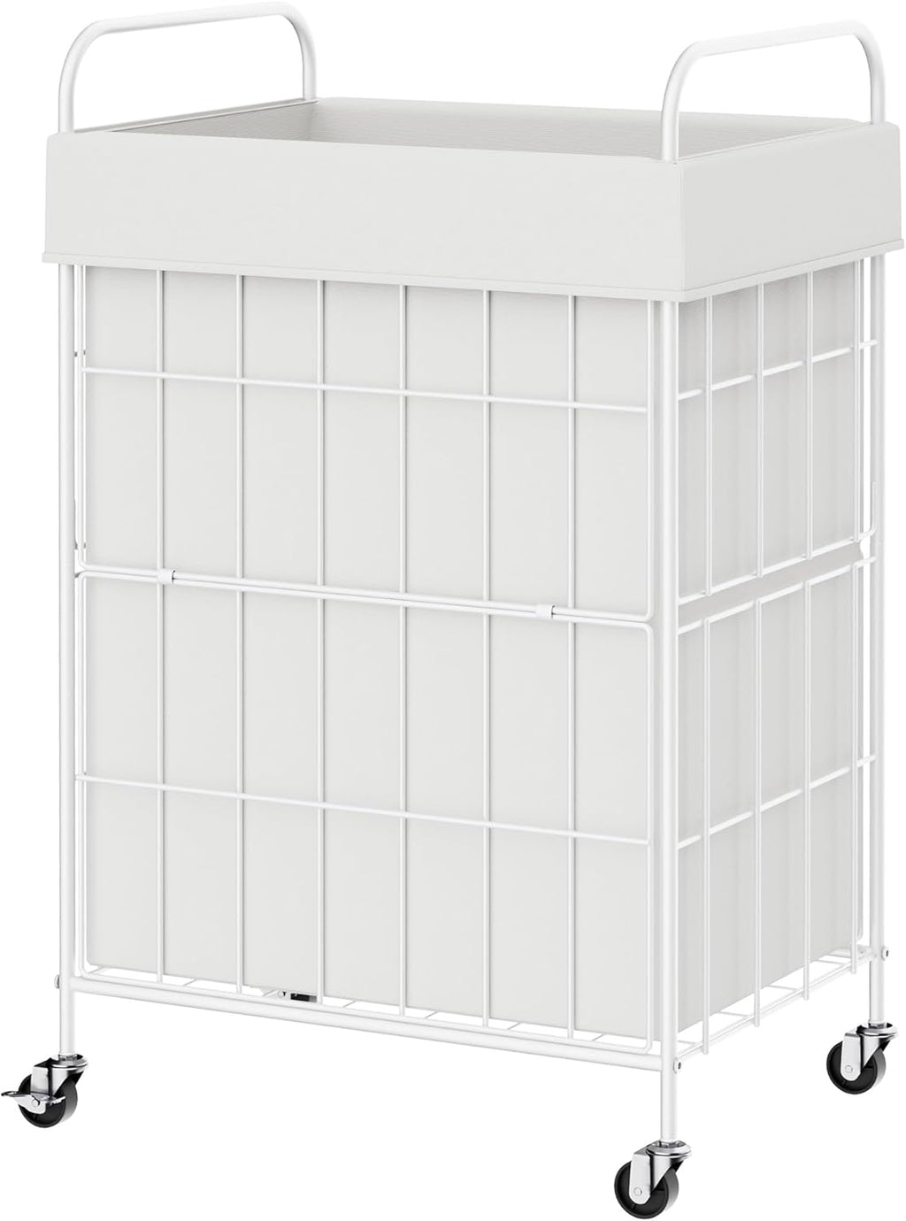 Laundry Hamper with Wheels, 90L Laundry Basket with Handle, Laundry Sorter with Removable Liner Bag
