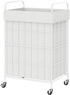 Laundry Hamper with Wheels, 90L Laundry Basket with Handle, Laundry Sorter with Removable Liner Bag
