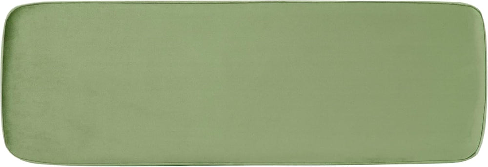 HomePop Upholstered Storage Bench with Metal Leg, 42" W, Green Velvet