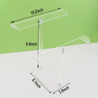 Bigfety Acrylic Headband Holder, 2 Pack Clear Headband Organizer Stand, Hair Accessories Storage (2-Tier & 2-Panel)