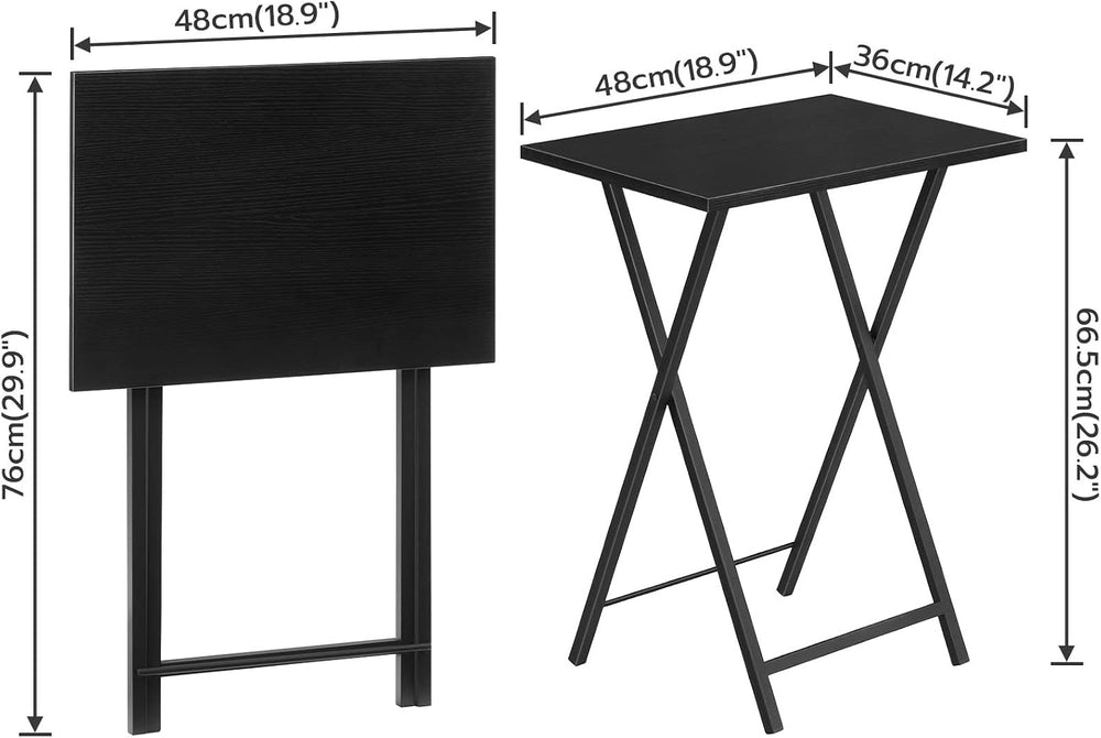 HOOBRO Folding TV Tray Table, Stable Snack Table for Small Space, Portable So...