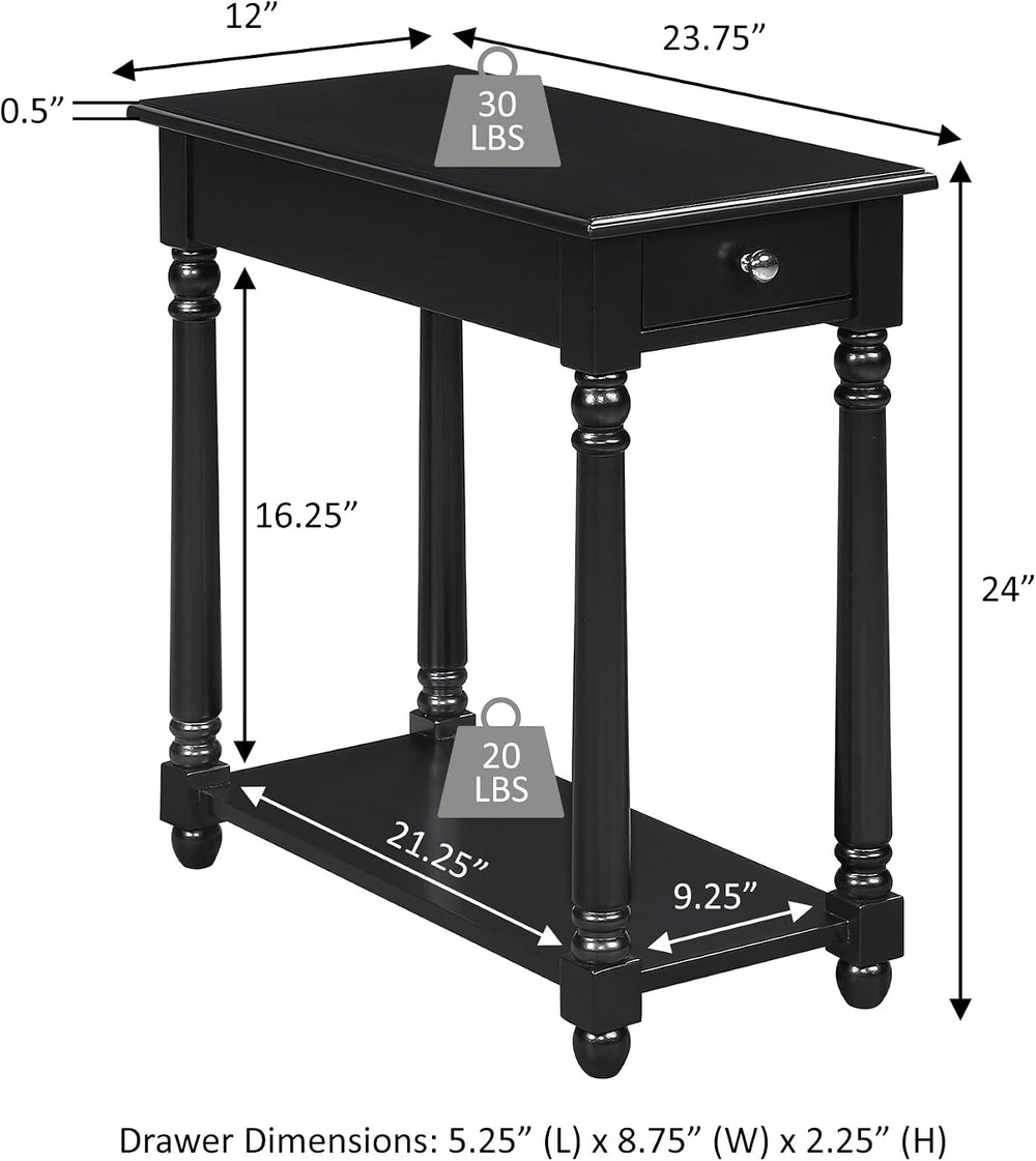 Convenience Concepts French Country Regent Chairside End Table 23.75" - ...