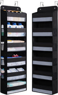 WishJazz Over the Door Organizer, 6 Shelf Hanging Organizer, Anti Tilt 50lbs Back of Door Storage for Bathroom, Nursery, Pantry, Baby Essentials