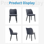 Wooden Dining Chairs Set of 6, Upholstered Kitchen Dining Room Chairs with Padded Seat and Wood Legs, Modern Fabric Side Dinner Chair for Kitchen, Dining Room, Restaurant, Cafe