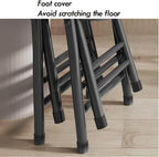 Folding Stool 20in Chair, Backless Folding Chair, Heavy Duty Faux Leather Round Padded Seat Foldable Stool for Small Spaces, Apartments, Dorms (Color : Brown, Size : 50cm/20in)
