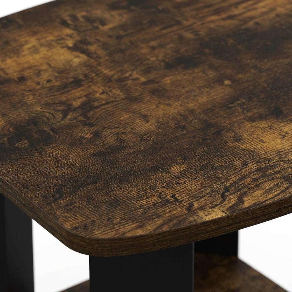 Furnifact Amber Pine Side Table with Elegant Finish, Modern Design, Durable C...