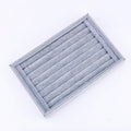Tinsow Stackable 7 Slots Jewelry Rings Earrings Tray Velvet Showcase Display Organizer (Grey)