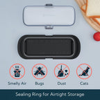 KITCHENDAO Airtight Butter Dish with Lid for Countertop and Refrigerator Door Shelf, Butter Holder with One Press to Open/Close Secure Latching Buckle, Butter Keeper for West/East Coast Butter (Black)