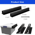 5 Pack Overhead Storage Rack, Ceiling Rack for Utility Bins Organization, Heavy Duty Garage Storage Supports Most Containers (for 4 Bins)