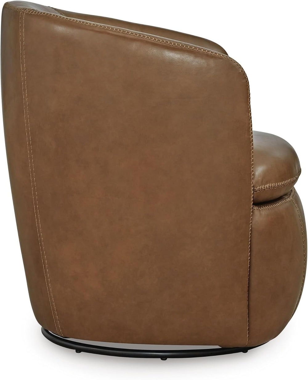 Signature Design by Ashley Modern Top Grain Leather Swivel Barrel Chair