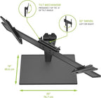 Kanto TTS140 Tabletop TV Stand for 40" to 90" TVs | Supports up to 125 lb | Height Adjustable | Swivels up to 32° | Tilts -5° | Black