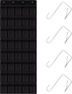 40 Mesh Pocket Over the Door Shoe Organizer,Hanging Shoe Rack for Closet Storage Holder for Dorm Room College Classroom Storag(Black)