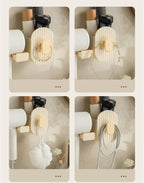 Wall Hair Dryer - Adhesive Storage Rack - Hair Tool Organizer | for Brush Bottle Curling Iron Comb Barrettes Cosmetics Straightener Home Bedroom Laundry Room
