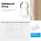 OAPRIRE Acrylic Floating Wall Shelves Set of 3 for Security Cameras, Baby Monitors, Speakers - Universal Small Wall Shelf with Cable Clips, 10-Piece Strong Tapes, No Drill (Clear)