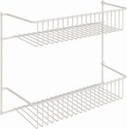ClosetMaid 8002 2-Tier Wall Rack for Added Storage, 10.5-Inch H x 12.5-Inch W x 5-Inch D, White
