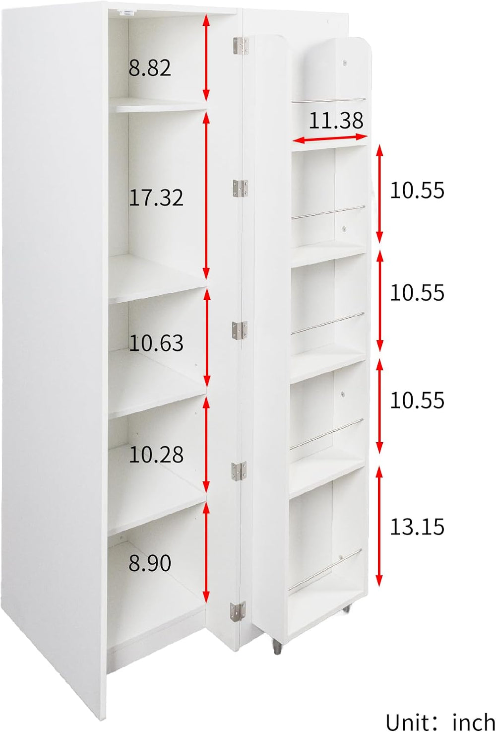 63'' Particle Board and Free Standing Pantry Cabinet, Kitchen Storage...