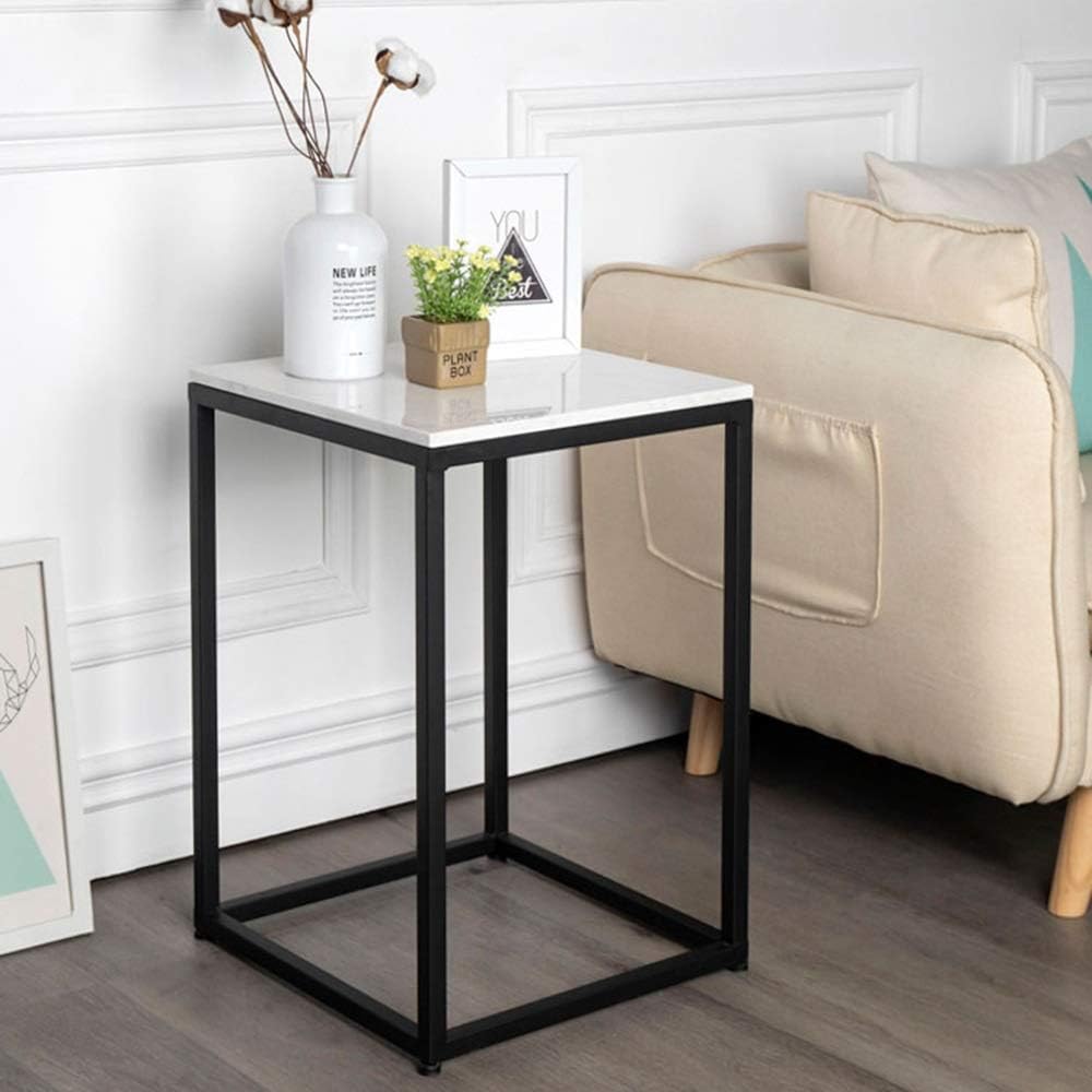 Telephone Table, Marble Side Table Nordic Living Room Square Sofa Corner Tabl...