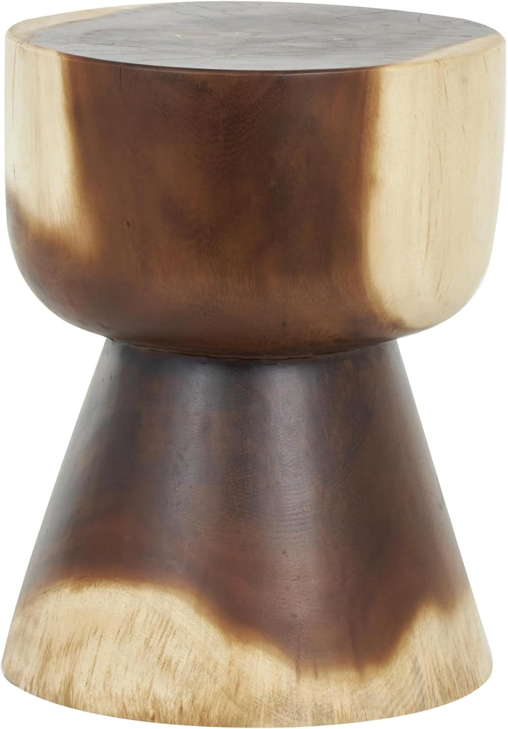 Deco 79 Wood Handmade Side End Accent Table Hourglass End Table with Natural ...