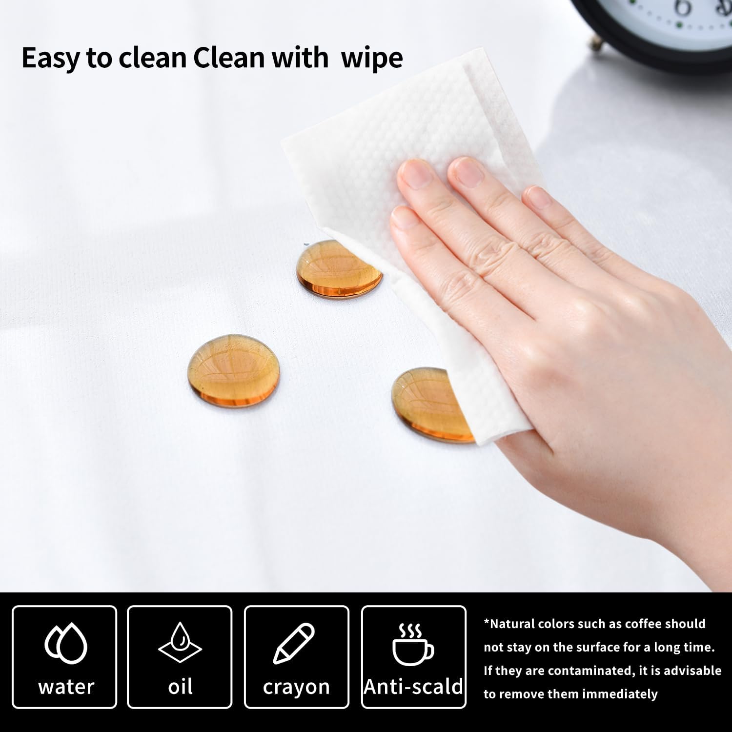 Clear Desk Mat, Non-Slip PVC Desk Protector Mat with Round Edge, Heat Resistant & Waterproof Clear Desk Writing Mat for Home and Office (27.6"*13.8")