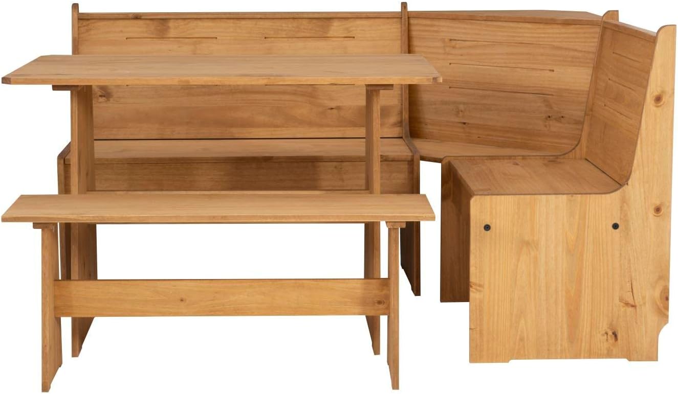 Linon Waldron Corner Nook Set NAT Kit