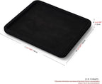 Microfiber Jewelry Display Flat Tray for Rings Earrings Necklace Bracelet, Jewelry Photograph Display Catchall Organizer Tray Dish(M,Black)