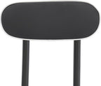 Cushioned Padded Folding Stool, 2PCS Tall Foldable Stools with Backrest, Bar Folding Stool, Portable Collapsible Counter Height Chair for Kitchen Island Shop Cafe Dining (Black)
