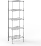 18" Deep x 24" Wide x 74" Height Wire Shelving Kit | 5-Tier | NSF Commercial Storage Rack Unit