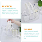 Ergonomic Handle Plastic Storage Basket Bathroom Organizer with Drainage Design Large Capacity Portable Caddy for Household Toiletries and Cleaning Supplies