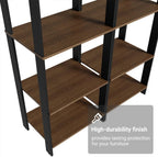 Madesa Kitchen Pantry Storage Rack with 10 Open Shelves 47" L Multiuse Modular Cabinet for Kitchen Organization - Black/Brown