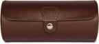 CASE ELEGANCE Travel Watch Case Roll Organizer for Men | Vegan Faux Leather Watch Display Case | Watch Display, Storage & Holder | Watch Case for Men's Watch Collection | Watch Holder for Men | Brown