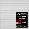 Slatwall Panels 4'x 4' Garage Slat Wall Storage Systems, Slat Wall Paneling Garage Wall Organizer, White Slat Board PVC Wall Panels Slatwall Displays Garage Tool Organizer Wall Mount Ladder Bike Rack