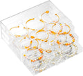 SPAKOWN Earring Organizer Box Large 18 Compartments | Jewelry Holder Organizer with 3 Drawers Stackable Earring Bracelet Storage Case Jewelry Boxes for Women (Clear)