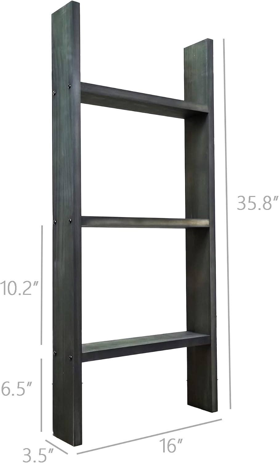 FixtureDisplays® 3-Foot Rustic Farmhouse Blanket Ladder, Wall-Leaning Decorative Wood Ladder, Ladder-Style Pine Wood Blanket Rack Easy Assembly Required 16" Wide 10102-3-NF