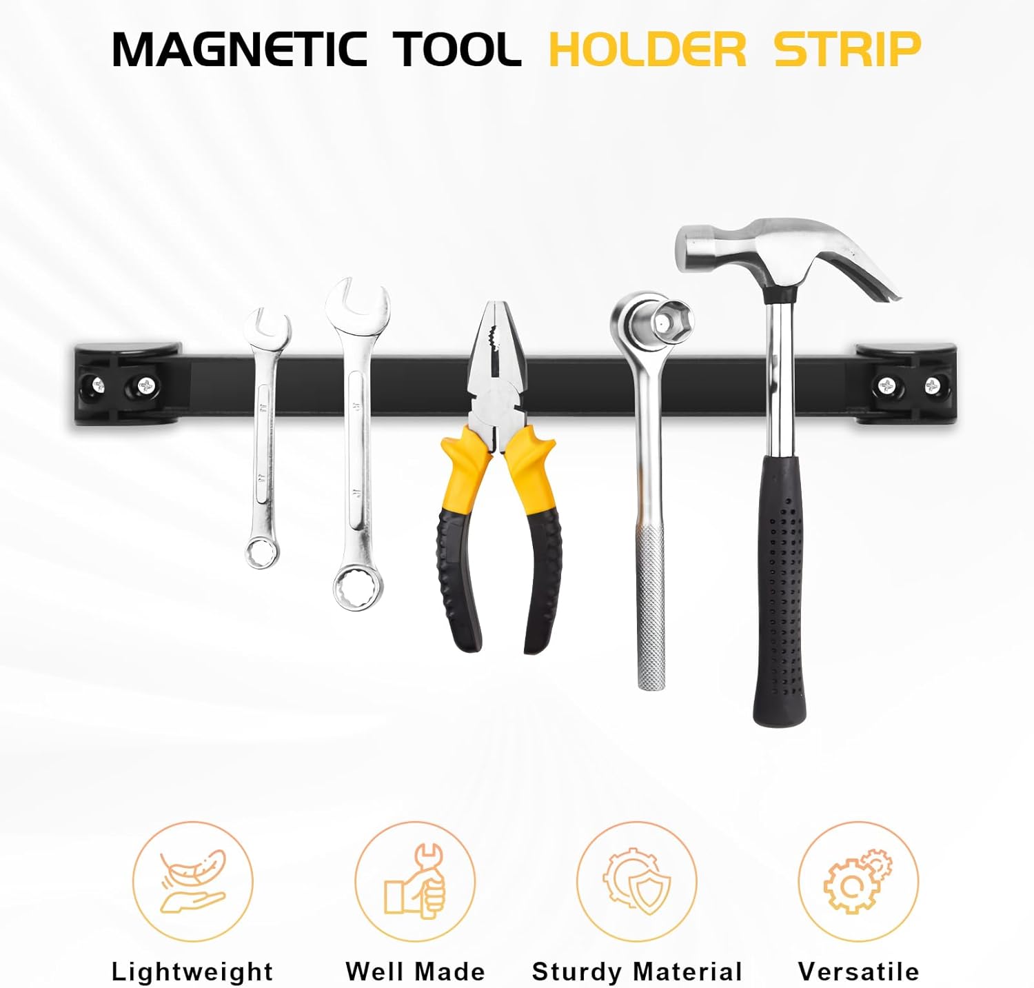 DGSL Magnetic Tool Holder Strip 10 Pack, 16 In Heavy Duty Tool Organizer Magnetic Strip, Tool Magnet Bar For Garage Tool Organization