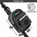 PetAmi Dog Poop Bag Holder for Leash, Dog Pet Waste Bag Dispenser For Poop With Clip, Doggy Puppy Walking Accessories Travel Camping, Dog Treat Pouch Supplies Must Have With Dog Bag Roll, Dark Gray