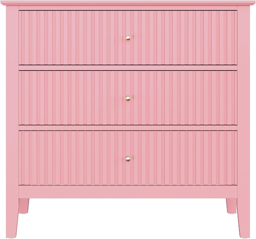 RoyalCraft 32" Large Nightstand Set of 2, Fluted Painted Bedside Table w...