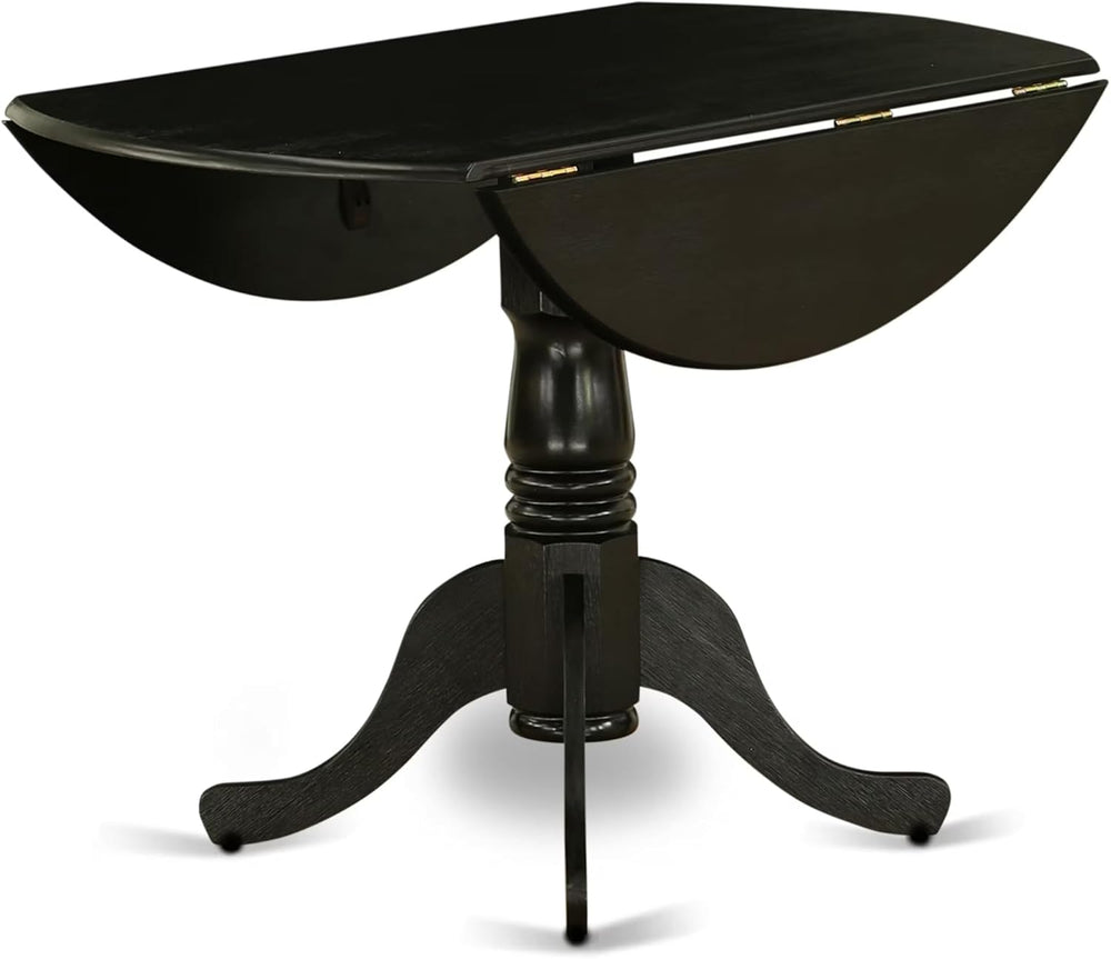 East West Furniture DLT-ABK-TP Dublin Dining Table - a Round Wooden Table Top...
