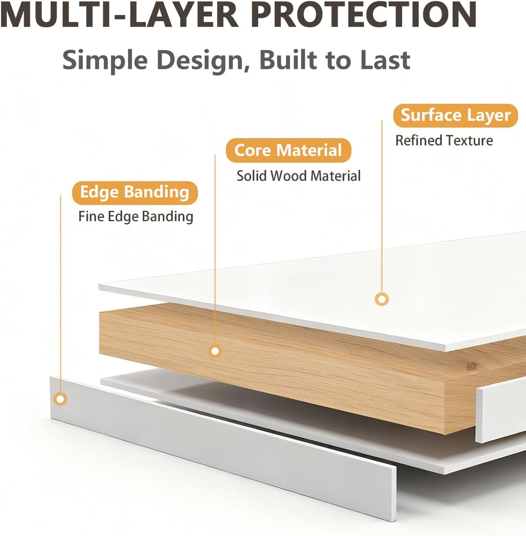 Ribaned Modern Floating TV Stand | Wall-Mounted Entertainment Media Console | Large Storage TV Bench for Living Room & Office (White, 62.9'')