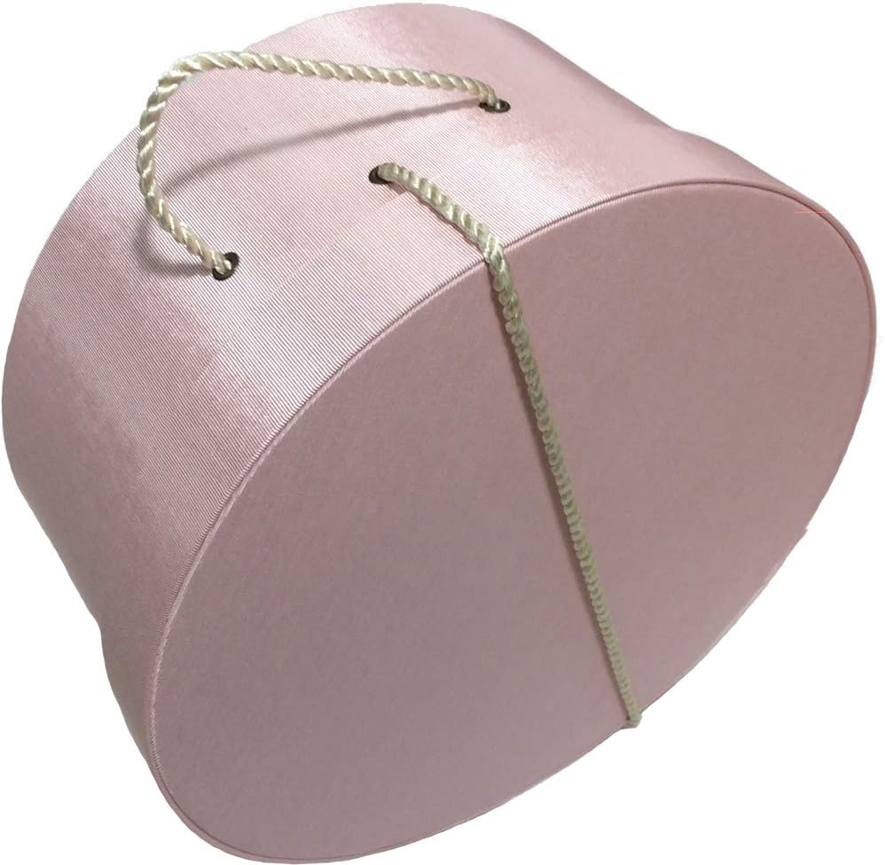 Sarah's Hat Boxes Classic Pink Hat Box – 11" x 5.5" (Dia. x Ht.) Handmade in USA – Odorless Non-Toxic Adhesive, Cording Handle – Premium Storage for Hats & Accessories