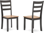 Signature Design by Ashley Gesthaven Solid Wood Frame Dining Chair, Set of 2, Natural/Brown