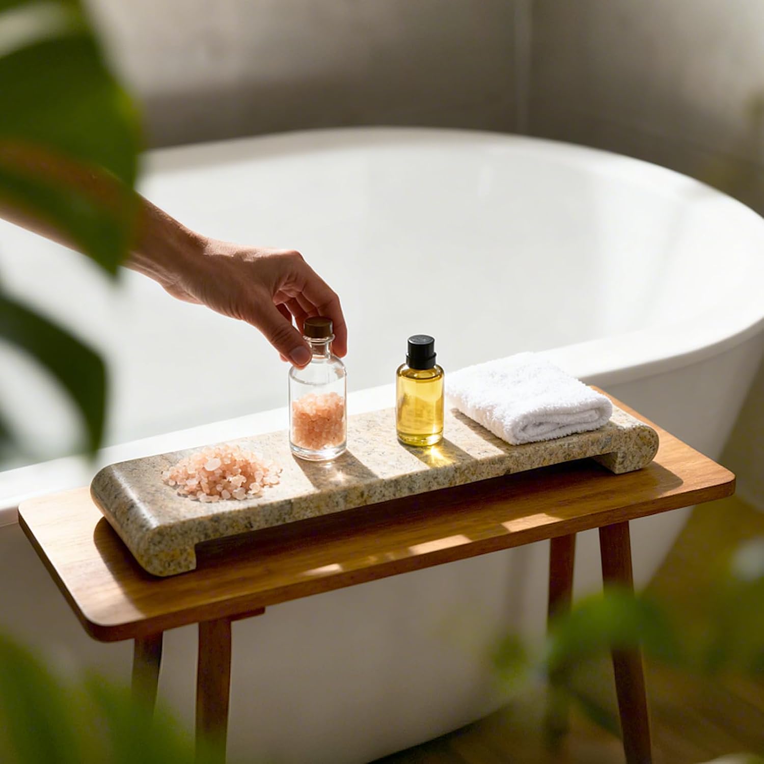 Natural Marble Tray Marble Pedestal Stand for Kitchen Counter, Bathroom, Home Decor, Small Plant Tray 4.02" x 15.98" Soap Dish Holder for Jewelry, Vanity, Counter Luxury Decorative Tray (Kashmir Gold)